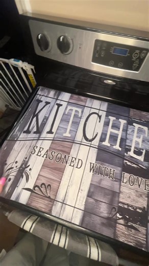 This stove top protector is a must-have for any kitchen. It protects the surface from scratches, spills, and heat marks. #kitchen #stove #decor #tiktokshop