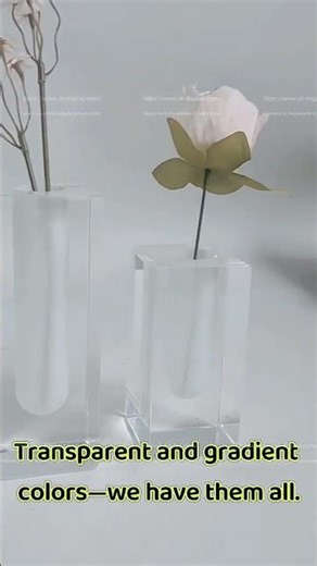 Curious about how these gradient colored acrylic vases are made Just watch this video! #acrylic