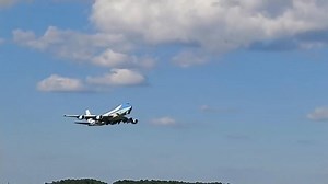 Not something you see every day in Myrtle Beach. Air Force One departing MYR after President Donald Trump's visit today. Video via Brett Wilburn. | Ed Piotrowski WPDE
