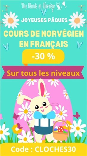 Promo de Pâques : -30% sur les cours de norvégien, "Être entrepreneur" et le guide pour s'installer