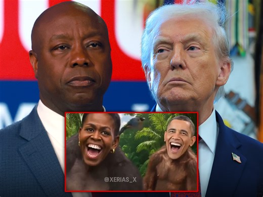 Sen. Tim Scott calls video Trump posted of Obamas as apes 'the most racist thing'