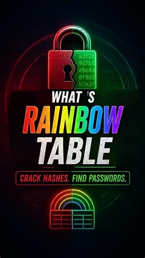 Hackers don’t always crack passwords by guessing them. Sometimes, they just look for a match. 🌈🔐