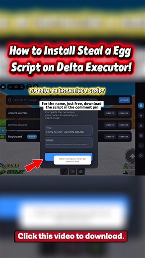 How to Install Steal a Egg Script on Delta Executor! (KEYLESS 2026)