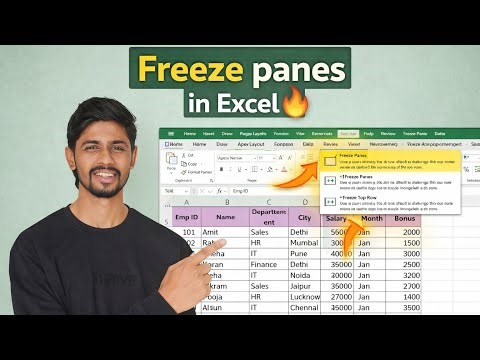 Freeze Panes in Excel | Lock Rows & Columns Easily | Excel for Beginners