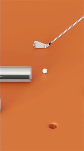 3D Golf #blender #loop #satisfying #simulation #shorts