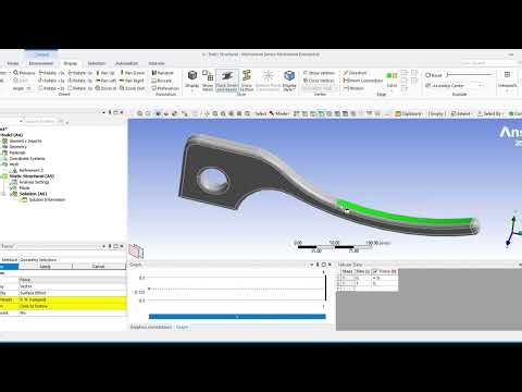 ANSYS Static Structural Analysis of Brake Lever | Total Deformation Study.