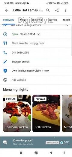 How to find nearby restaurants Google Search and Google Map? | DigitalBytz