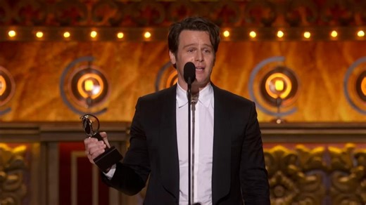 Jonathan Groff gives a heartfelt speech winning his 1st Tony Award