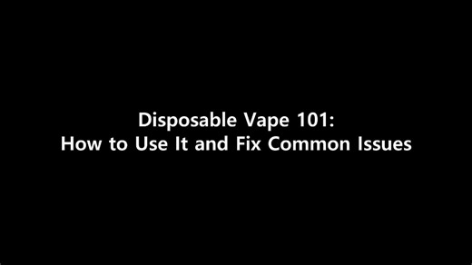 Great CBD Shop Disposable Vape 101: How to Use It and Fix Common Issues
