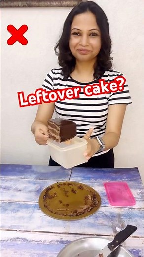 How to properly store leftover cake | Easy hack #kitchenhacks #diy #hacks #shortsfeed #shorts