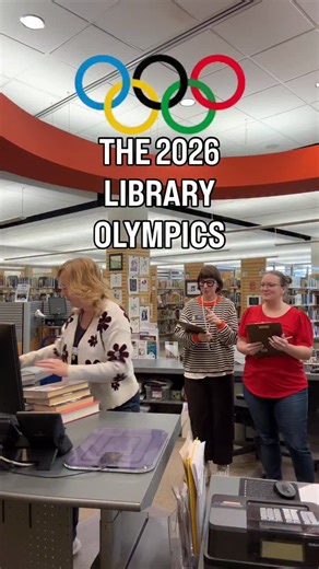Welcome to the 2026 Library Olympics!🏅 In honor of the Winter Olympics, our staff is bringing a little friendly competition to the stacks—and you’re invited to catch the real action, too. Join us in Cheyenne to stream the Games in our Commons, cheer on your favorite athletes, and celebrate winter the library way. ❄️⛷️ #publiclibrary #laramiecountylibrary #lovemylibrary #cheyennewyoming #olympics | Laramie County Library System