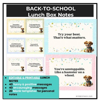 100 Editable & Printable Lunch Box Notes – Funny & Positive Messages for Kids