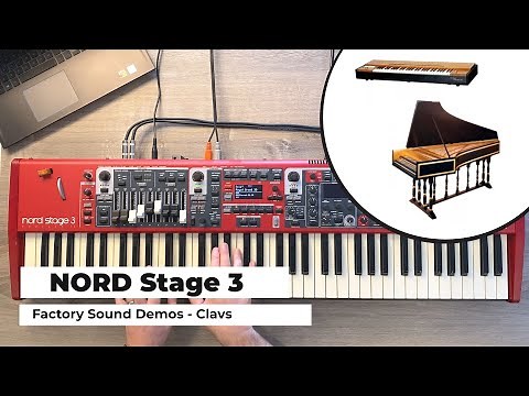 Clavinet and Harpsichord Sounds - Nord Stage 3 - Factory Sound Demos (all playing, no talking!)