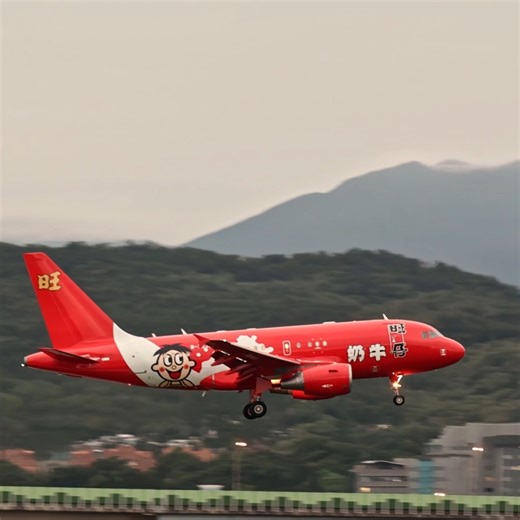 104K views · 1.1K reactions | 超驚艷旺旺新裝！旺旺蔡老闆私人機，最近改紅色新塗裝，首次快閃松山一小時！虹橋－松山－虹橋 B-32JS Private Airbus A318-100 ACJ 2025‎年‎10‎月‎30‎日, ‏‎下午 05:17, ‏‎06:17（應該是拍過最紅的飛機）歡迎分享！ #飛機巷 #旺旺集團 #小謙日常 #b32js | Taiwan Aviation 小謙日常 | Facebook