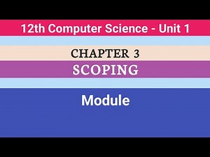 12th Computer Science || Chapter 3 || Module #CMWay