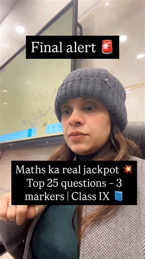 Shallu Mehta | For finals 🚨 Class IX Maths | Top 25 Questions – 3 Markers 💯 Bas yeh kar lo… paper easy lagega 😎📐 Save karo 💾 | PDF ke liye message karo | Instagram