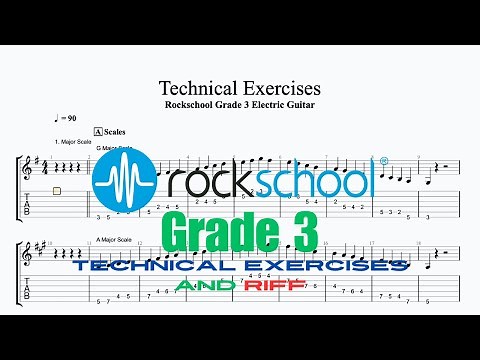 Rockschool Electric Guitar Grade 3 Technical Exercises and Riff