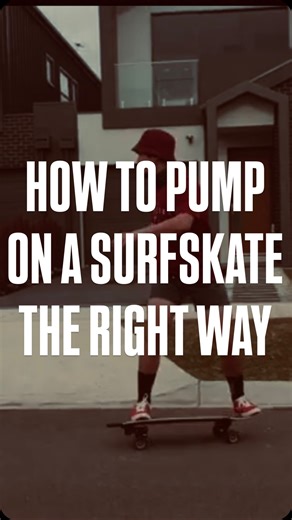 Discover Your Flow | Surfskate Tutorials & Tips on Instagram: "TRANSFORM YOUR MOVES FROM WIGGLE TO PUMP Wiggling on a surfskate creates bad habits and inefficient speed because it uses the front truck, which is like the nose of a surfboard that creates drag. Pumping, on the other hand, uses the back truck (like the fins on a surfboard) to generate smooth, powerful momentum that transfers well to actual surfing. Pumping builds proper style, control, and speed, making it the better technique to le