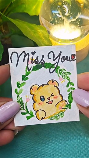 mini miss you card ❤️💞 #diy #art #craftideas #craft #shorts #viral #asugarfairycreation3 #handmade