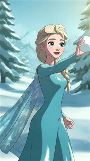 Elsa throwing snow ball #funnyscenes #funnyvideo #elsa #elsavideo