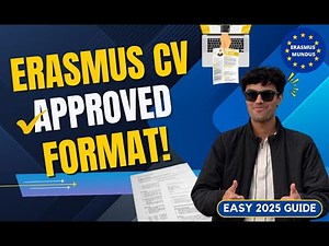 Perfect Erasmus CV Format| Europass 2025