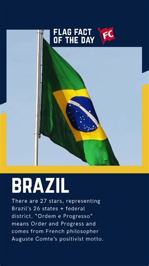 Flag fact of the day: Did you know this about Brazil’s flag? #didyouknow #flag #brazil🇧🇷 #facts #factsyoudidntknow