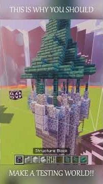 This is why YOU should make a TESTING WORLD! #minecraft #minecraftbuilding #minecraftbedrockediton