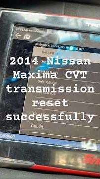 2014 Nissan Maxima CVT transmission reset successful #automobile #nissancars #mechanic