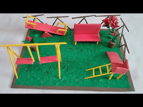 DIY Cardboard Kids Park | Miniature Park Idea | DIY | DIY Satisfying Miniature