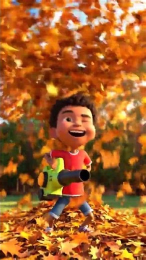Leaf Blower Lift Off 🌪️ Funny Backyard Chaos Pixar 3D #shorts #viral #funny