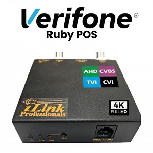 Verifone Ruby POS Cash Register Text Inserter / Overlay on 4K DVR / Camera with Com Cable | Coax POS Video Text Inserter and Overlay | iTIVO-HD4K-RBS | | iLink Professionals, Inc.