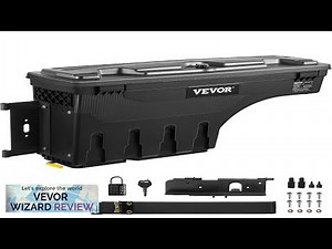VEVOR Truck Bed Storage Box Lockable Lid Waterproof ABS Wheel Well Tool Review