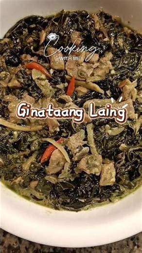 Laing 🔥👩🏻‍🍳 #GinataangLaing #taroleaves #filipinofood #cooking #food