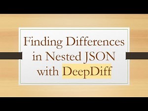 Finding Differences in Nested JSON with DeepDiff