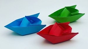 آموزش کاردستی کاغذی برای کودکان - قسمت 19 - ساخت قایق تندرو