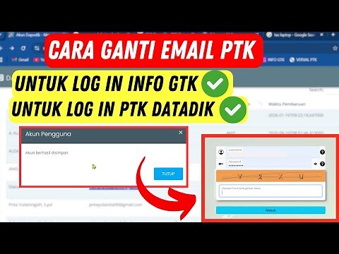 HOW TO CHANGE PTK EMAIL IN DAPODIK - CHANGE GTK INFO EMAIL