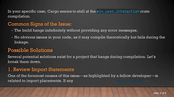 Troubleshooting: Fixing cargo build Getting Stuck on the Last Binary in Rust Projects