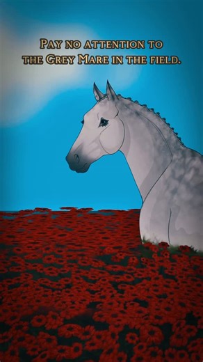 Furby on Instagram: "SCP horses are a genre that needs more content am I right 👻😌🫶🏻 This was inspired by a dear mare I had who was very spookishly always just standing in the paddock, seemingly like she was not real. Loved making my illustration come to life sort of in a narrative way. Timelapse of this coming soon. #horseartist #horseart #myart #animatic #artreel"