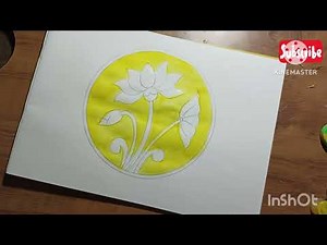 Alekhan || how to draw lotus alekhan drawing in circle
