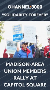1.3K views · 19 reactions | Madison-area union members and lawmakers rallied at Capitol Square on Saturday. Hear what they had to say TONIGHT at Ten. | News 3 Now / Channel 3000 | Facebook