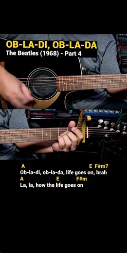 Ob-La-Di, Ob-La-Da - The Beatles (1968) Easy Guitar Chords Tutorial with Lyrics Part 4 SHORTS REELS