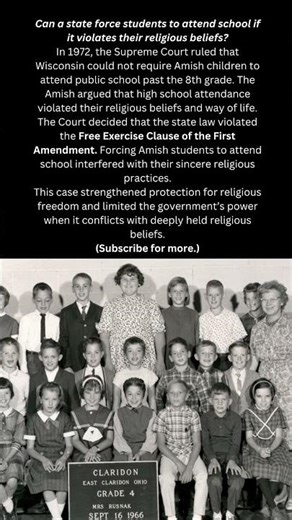 Wisconsin v. Yoder (1972): Who Decides a Child’s Education? #shorts #history #law #school #religion