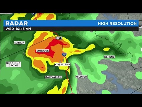CBS 11 Meteorologists Detail Corsicana Storm