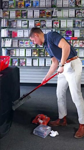 POV: You’re sweeping at Game World…