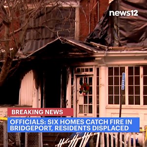 BREAKING NEWS: At least five adults and two children were displaced after six homes caught fire in Bridgeport, officials say - https://bit.ly/3I663Qb | News 12 Connecticut
