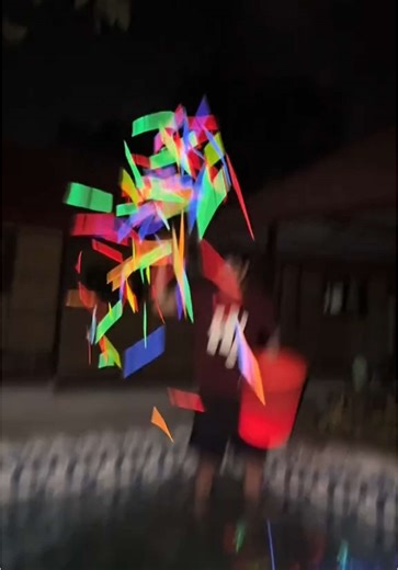 Light Stick Magic in the Swimming Pool
