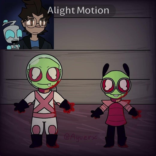 Why are you covered in blood? | invader zim animation