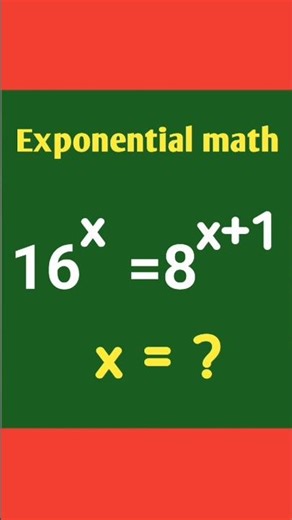 solve for x #maths #exponentialequation