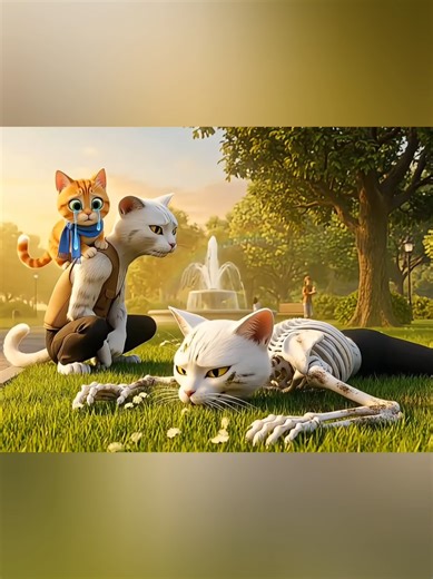 Dumb Cat invents Time Machine to fix one mistake Sad to Happy Ending#tik_tok #cat #ai