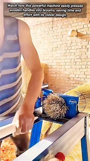 Jig Machine For Fast Broom Handle Installation